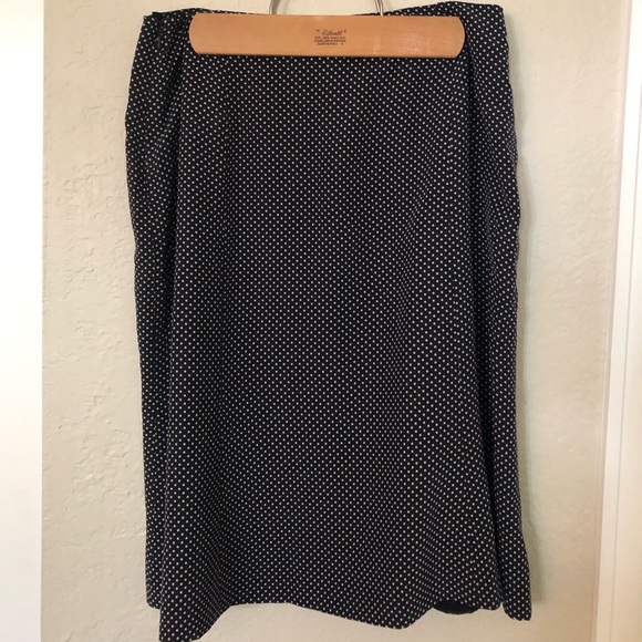Talbots Polka Dot Silk Pencil Skirt - Picture 1 of 3